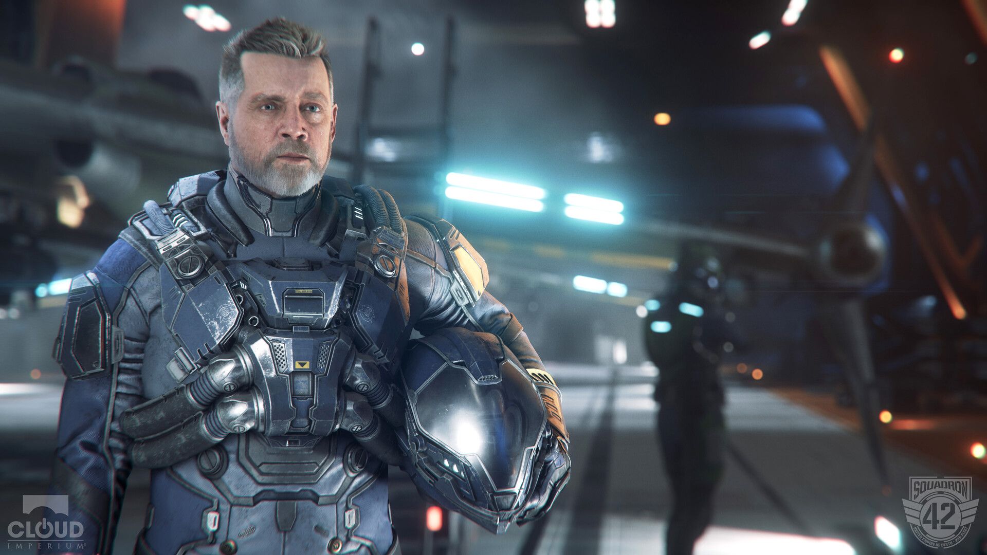 Concept art of Steve 'Old Man' Colton in UEE Navy dress uniform (image: Star Citizen Wiki, CC BY-SA)